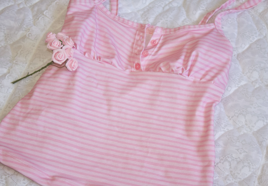 ⋆˙⟡ Pink Stripped Dreams Top ⋆˙⟡