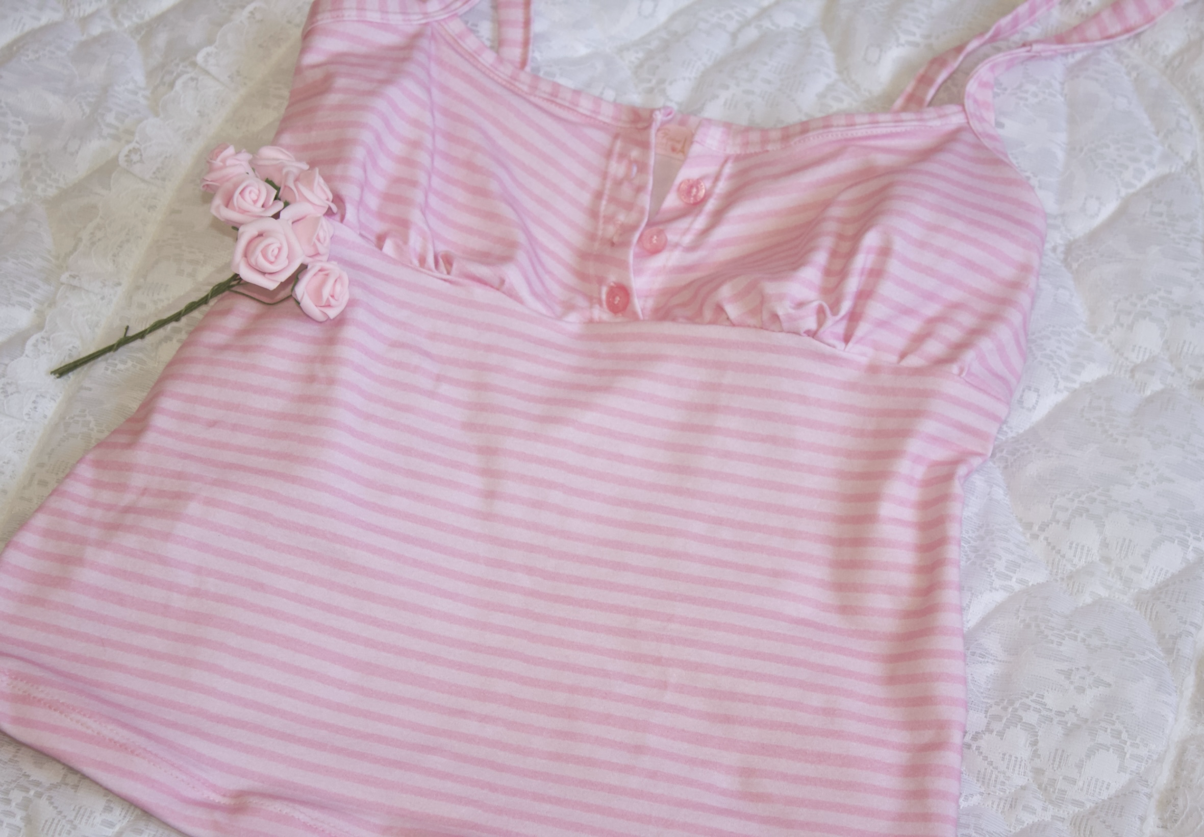 ⋆˙⟡ Pink Stripped Dreams Top ⋆˙⟡